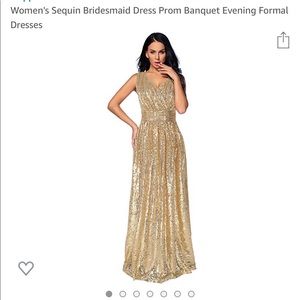 Women’s Sequin gold Mermaid dress